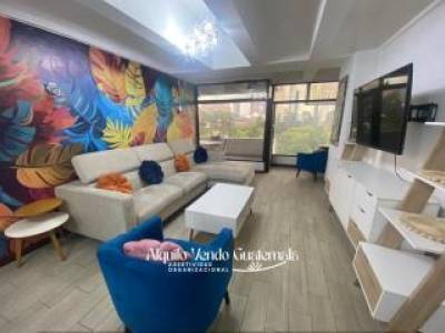 Apartamento Amoblado en Alquiler Zona 9, 2 Habitaciones, 100 m2, Ciudad de Guatemala